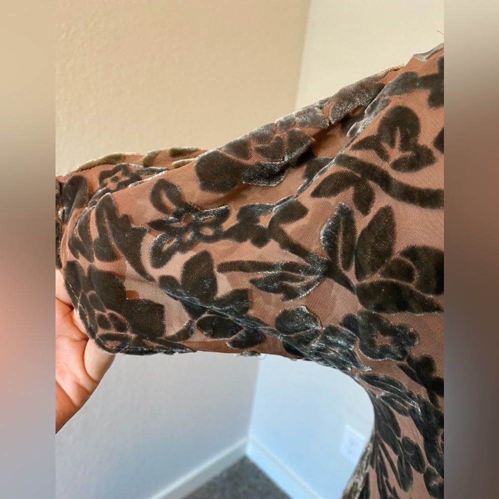 90’s Crushed Velvet Maxi Dress - Picture 4 of 6